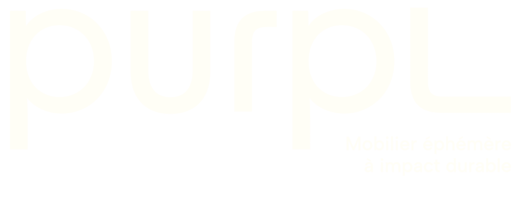 PURPL SOLUTIONS - MOBILIER URBAIN - LOGO SLOGAN - BLANC