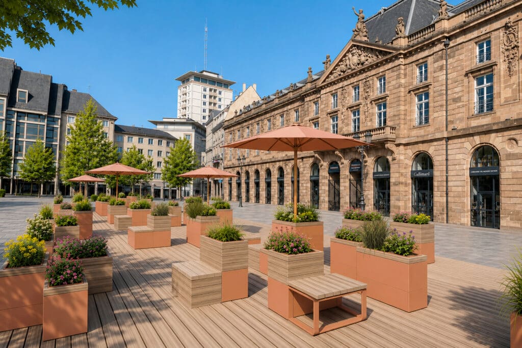 Préfiguration Purpl sur la place Kleber à Strasbourg